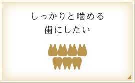 しっかりと噛める歯にしたい